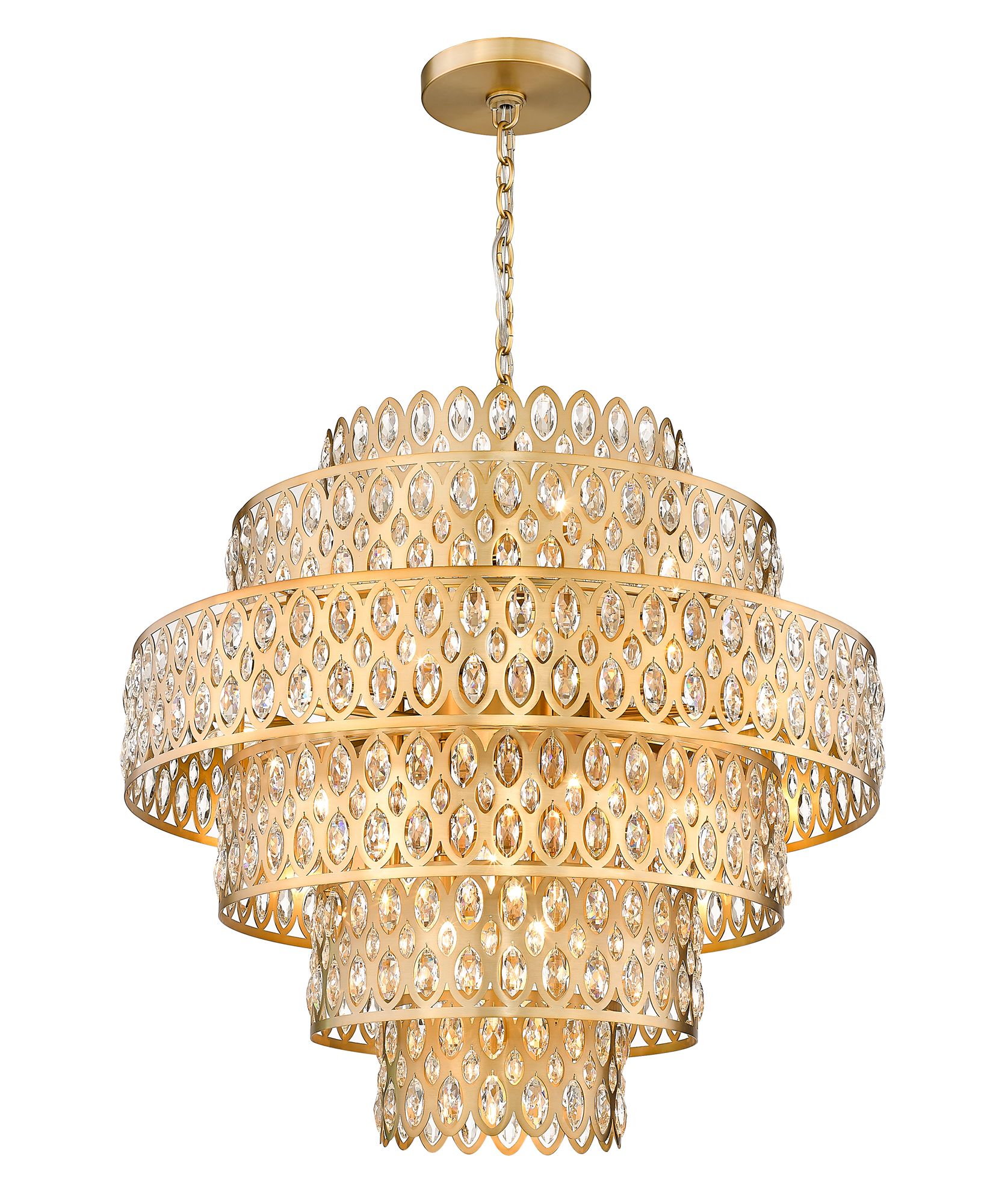 Image 6 Dealey by Z-Lite Heirloom Brass 32.5 inch 17 Light Pendant more views