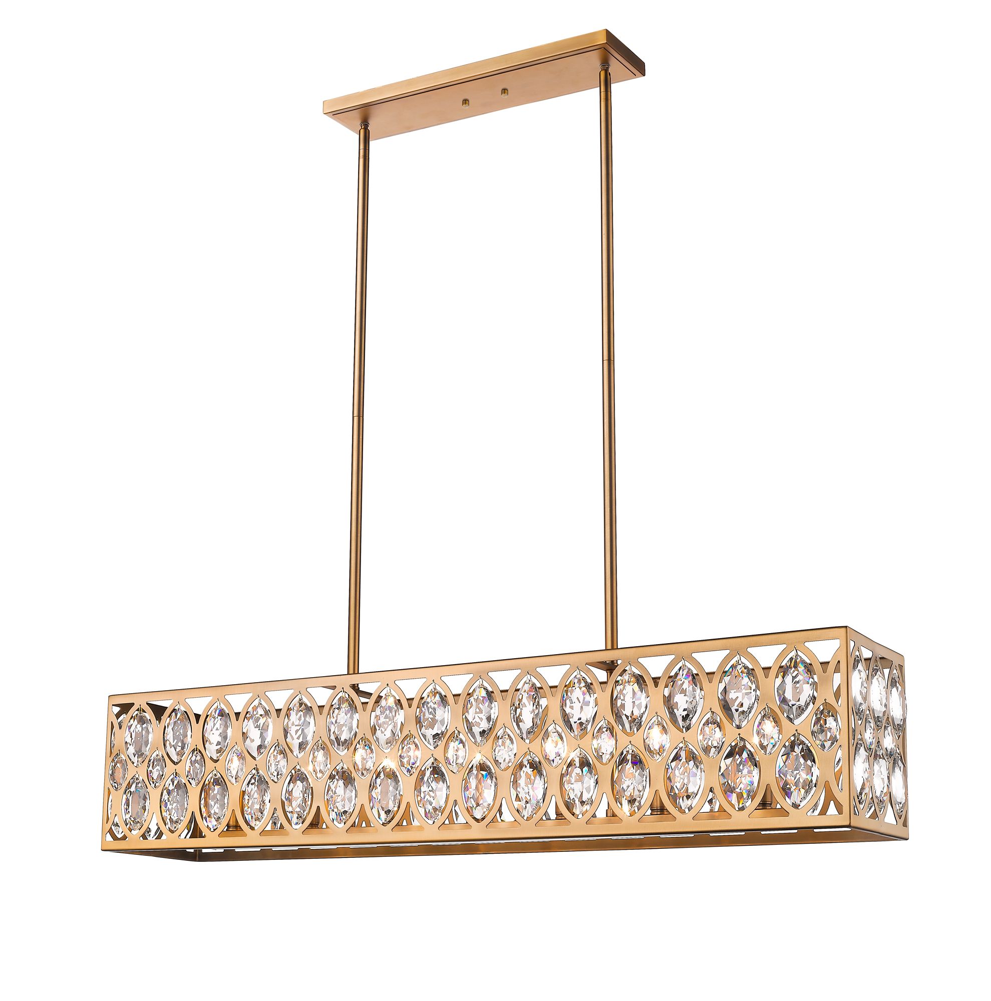 Image 2 Dealey by Z-Lite Heirloom Brass 43.5 inch 7 Light Chandelier more views