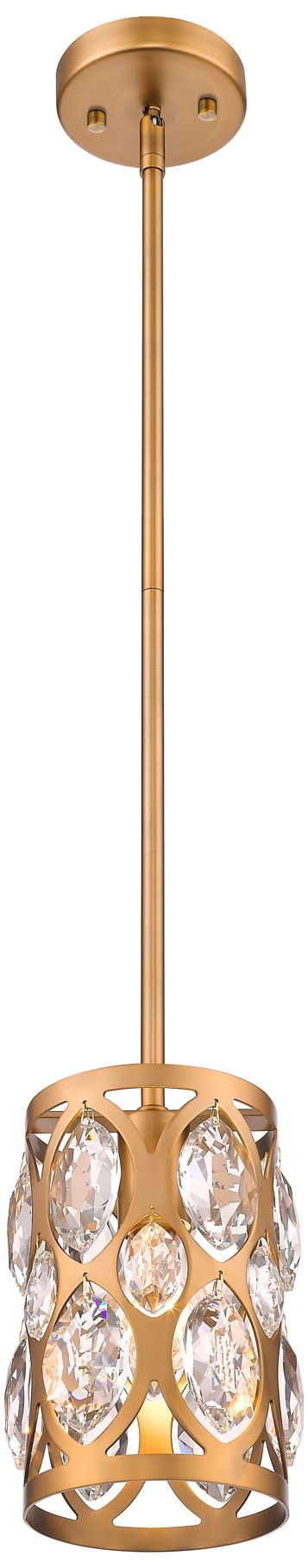 Image 3 Dealey by Z-Lite Heirloom Brass 6.5 inch 1 Light Mini Pendant more views