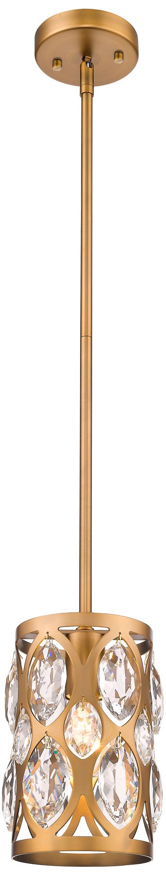 Image 4 Dealey by Z-Lite Heirloom Brass 6.5 inch 1 Light Mini Pendant more views