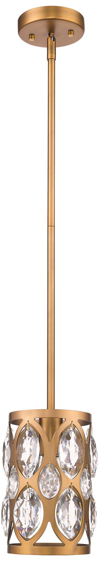 Image 5 Dealey by Z-Lite Heirloom Brass 6.5 inch 1 Light Mini Pendant more views