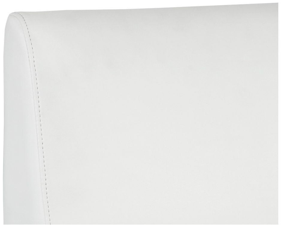 Image 5 Dean 27 1/4" Cantina White Leather and Brass Counter Stool more views