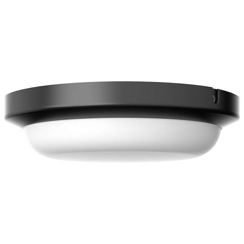 Image 1 Dean 8" Wide Black LED Outdoor Flush Mount