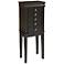 Deanna 5-Drawer Black Jewelry Armoire