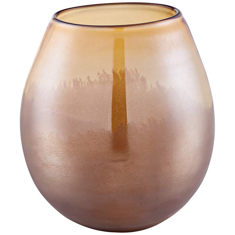 Image 1 Deary Amber Gold 8 1/2 inch High Glass Vase