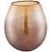 Deary Amber Gold 8 1/2" High Glass Vase
