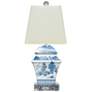 Deborah 14 3/4" High Blue and White Square Jar Table Lamp