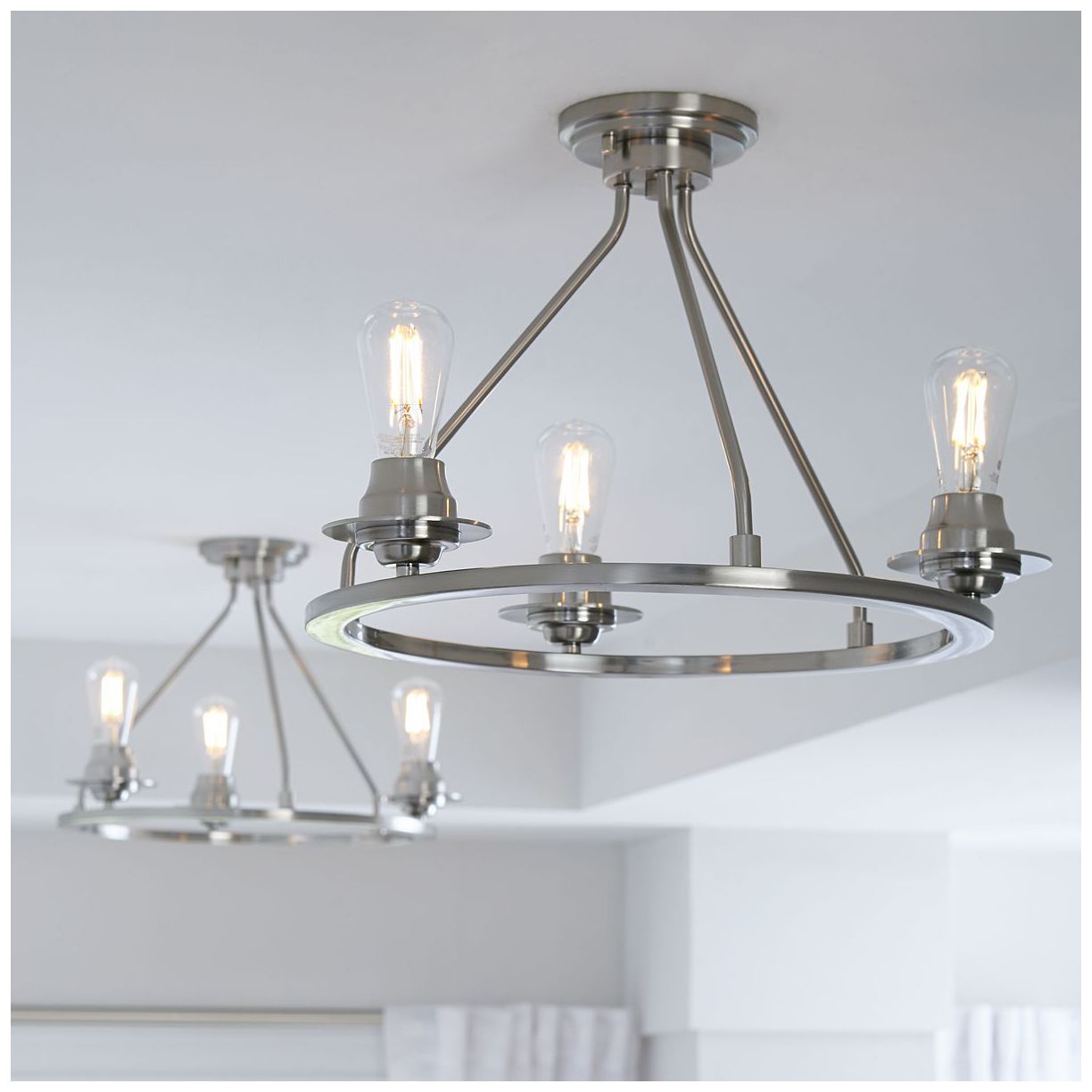 Debut Collection Three-Light Semi-Flush Convertible