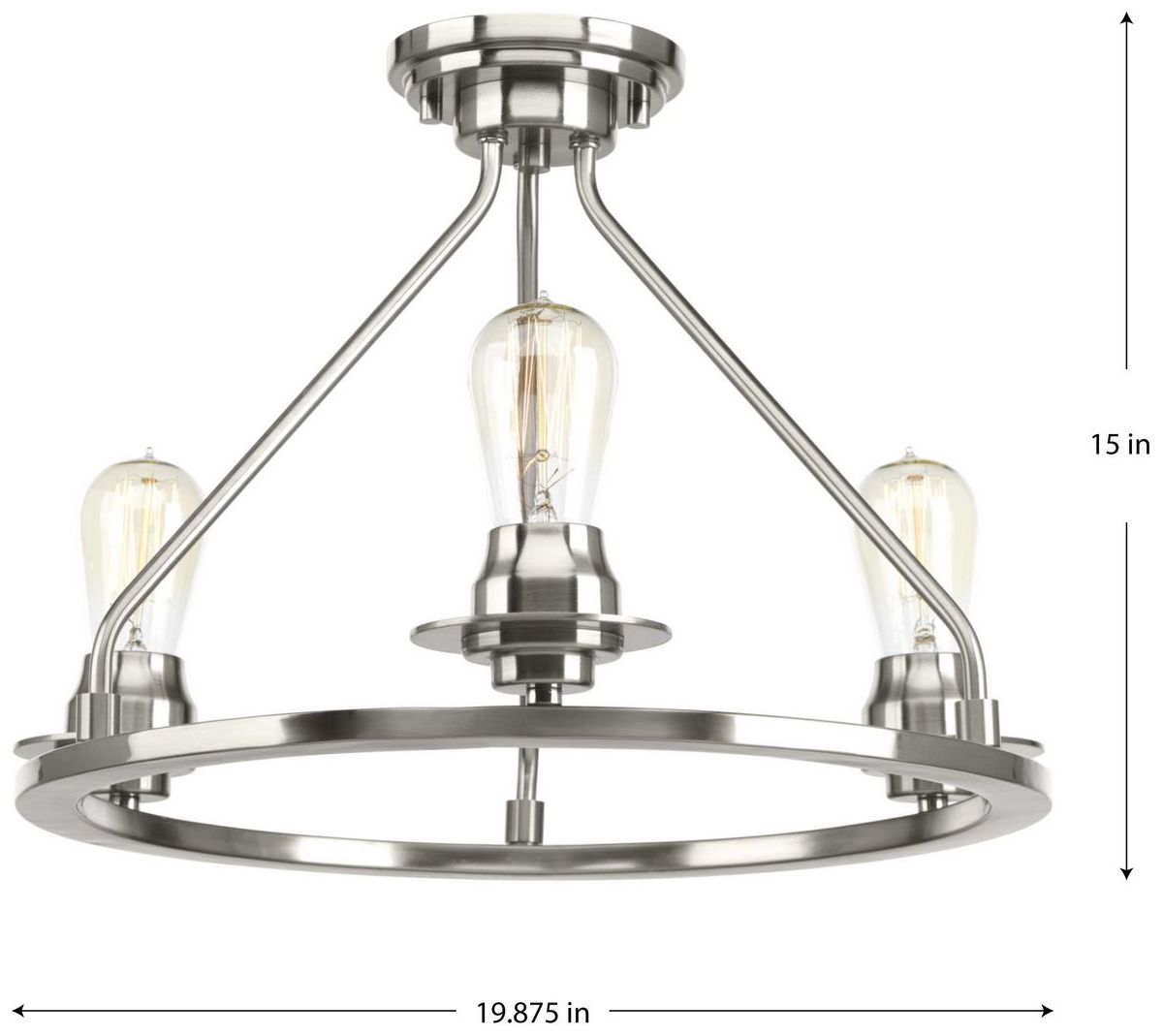 Image 4 Debut Collection Three-Light Semi-Flush Convertible more views