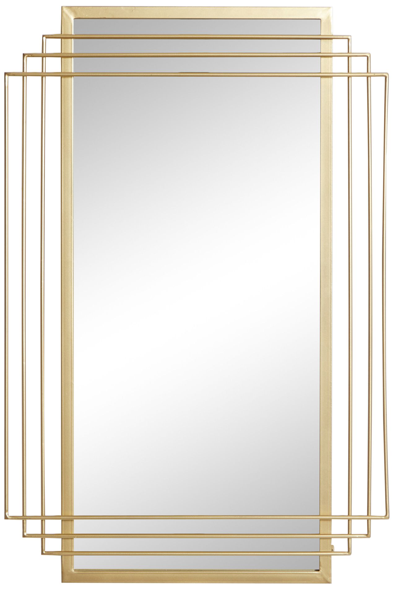 Image 2 Decaden Shiny Gold 24" x 36" Rectangular Wall Mirror