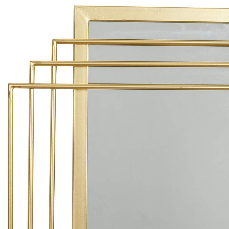 Image 3 Decaden Shiny Gold 24 inch x 36 inch Rectangular Wall Mirror more views