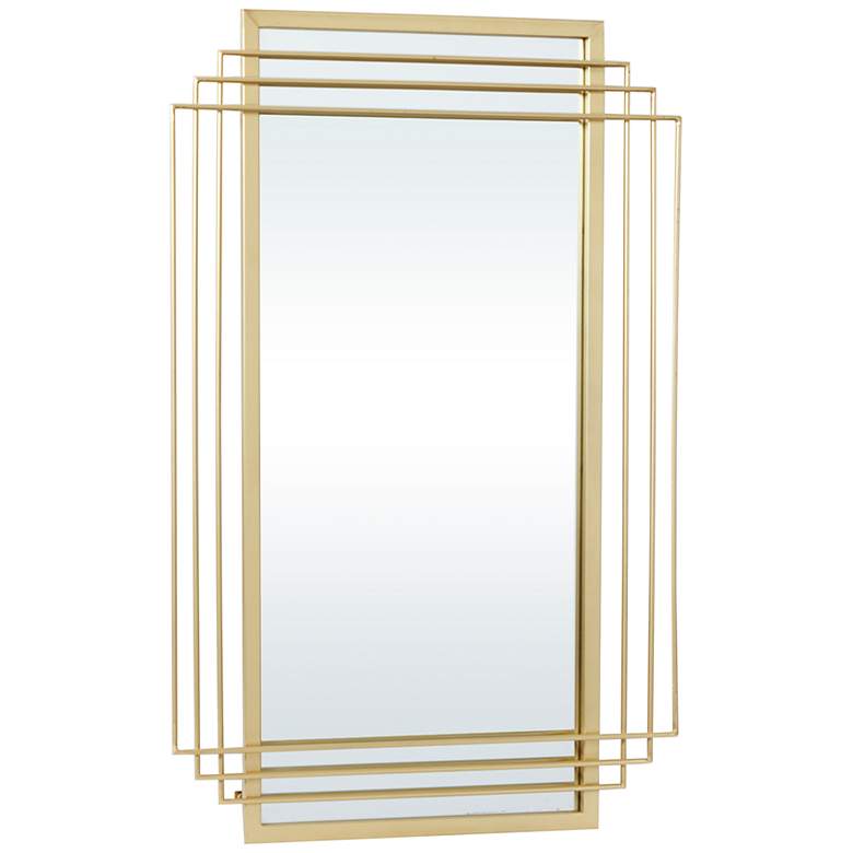 Image 4 Decaden Shiny Gold 24 inch x 36 inch Rectangular Wall Mirror more views