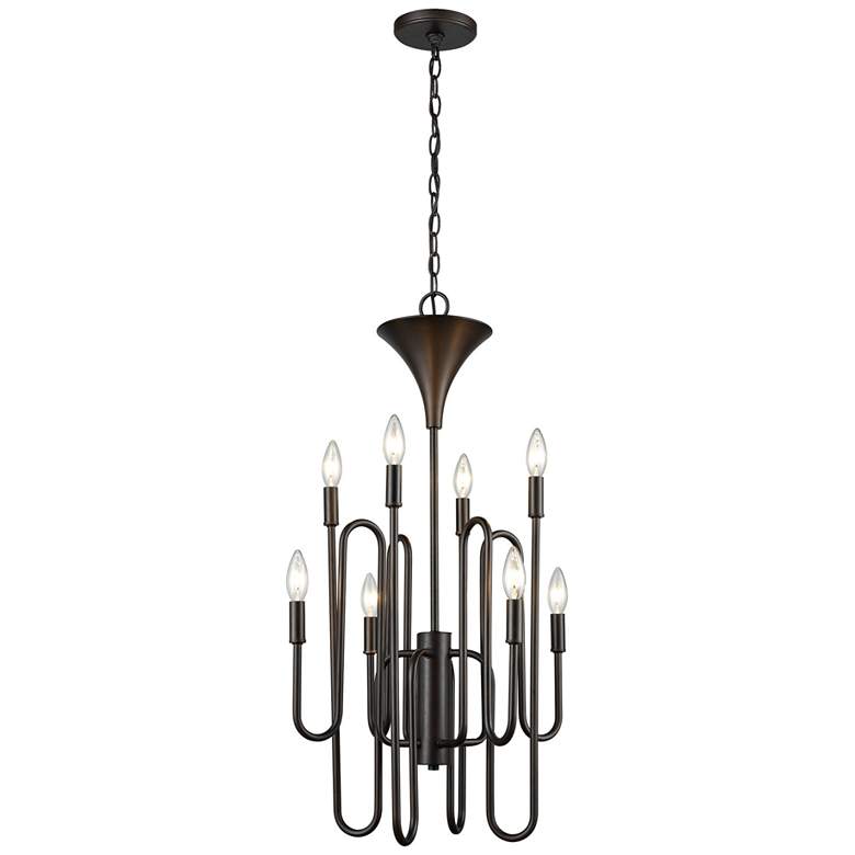 Image 1 Decatur 19" Wide 8-Light Chandelier - Oil Rubbed Bronze