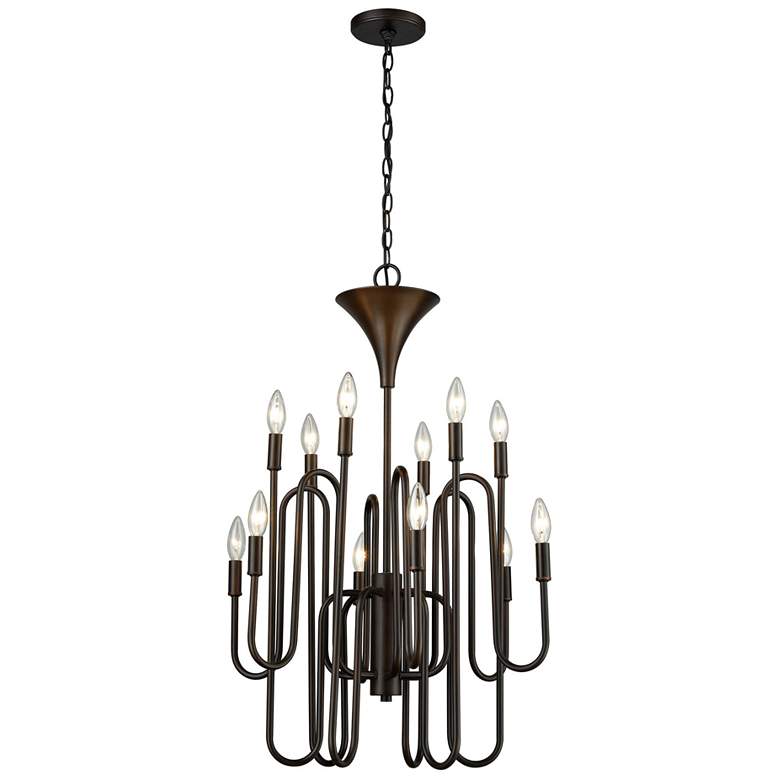 Image 1 Decatur 22" Wide 12-Light Chandelier - Oil Rubbed Bronze