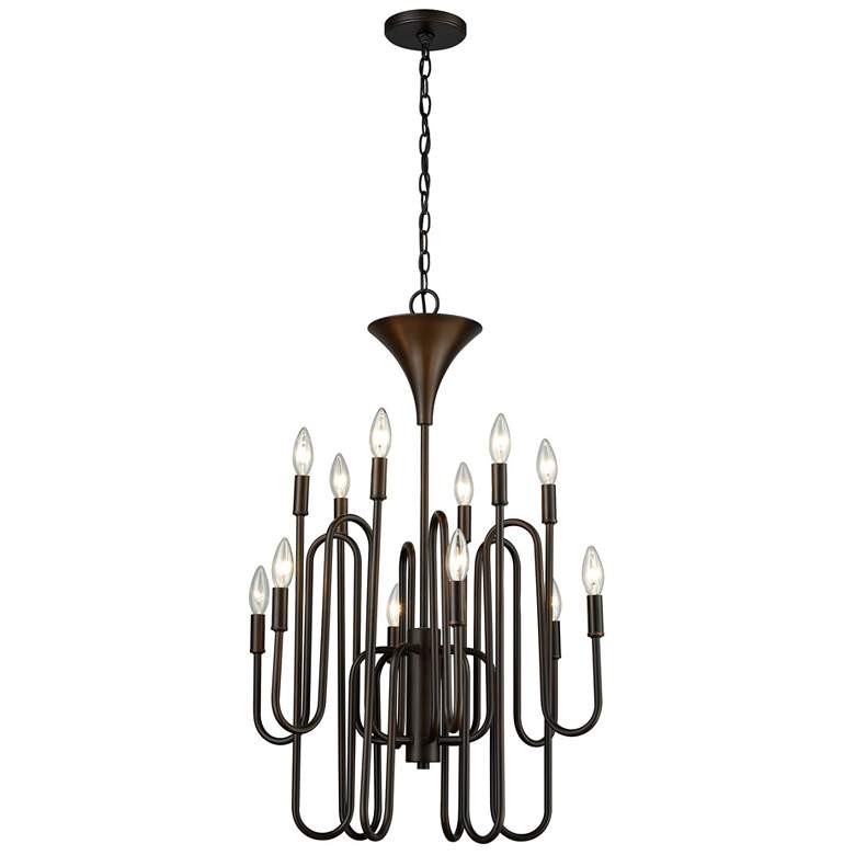 Image 1 Decatur 22 inch Wide 12-Light Chandelier - Oil Rubbed Bronze