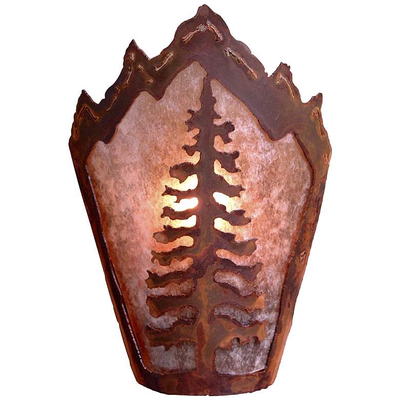 Image 1 Decatur Collection Cedar Tree 10 inch High Wall Sconce