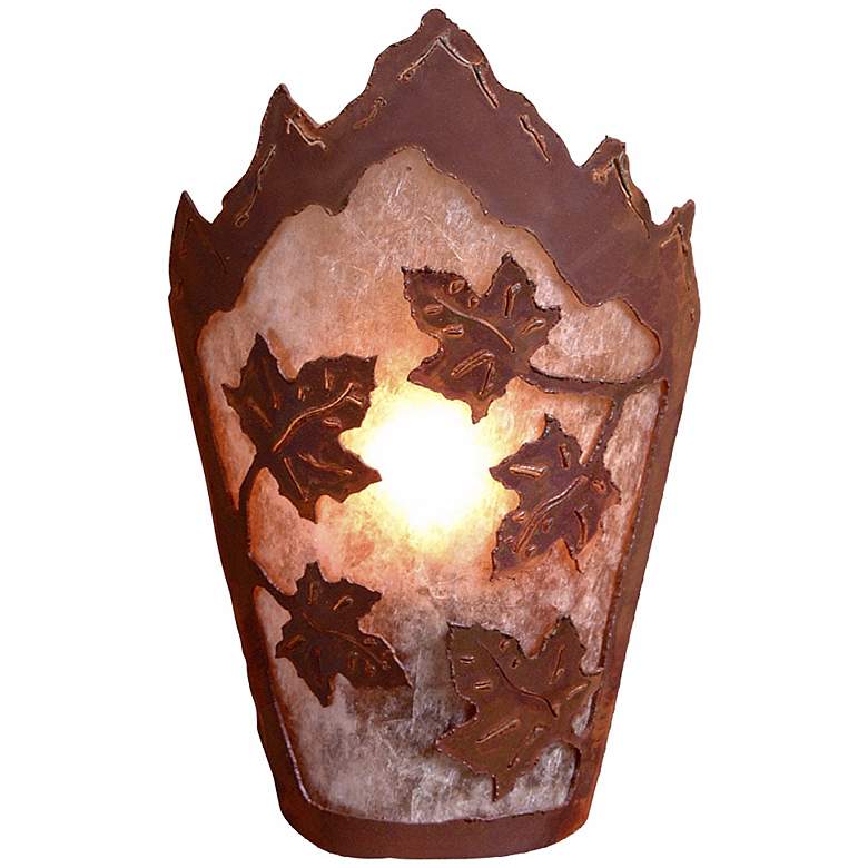 Image 1 Decatur Collection Maple Leaf 10 inch High Wall Sconce