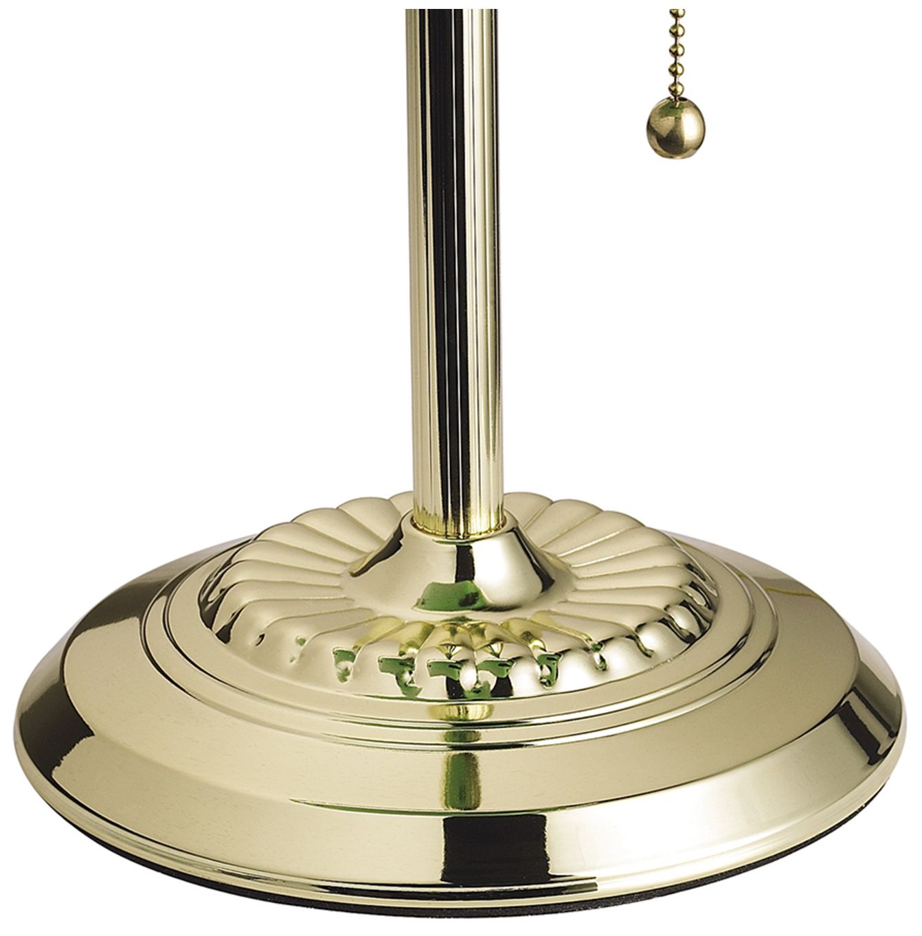 Thumbnail4 of Decia Polished Brass and Green Glass Banker's Desk Lamp more views