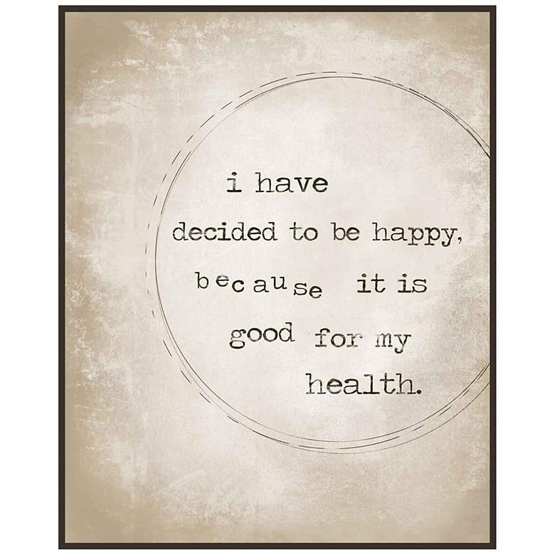 Image 1 Decide To Be Happy 20 1/2 inch High Giclee Framed Wall Art