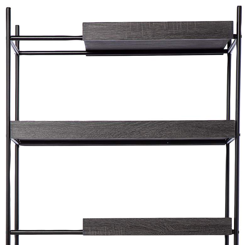 Image 3 Deckenly 31 inch Wide Black Wood 5-Shelf Etagere more views