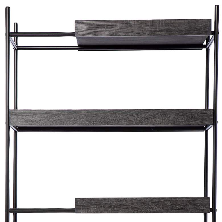 Image 3 Deckenly 31" Wide Black Wood 5-Shelf Etagere more views