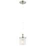 Decker; 1 Light; Mini Pendant with Clear and Frosted Glass
