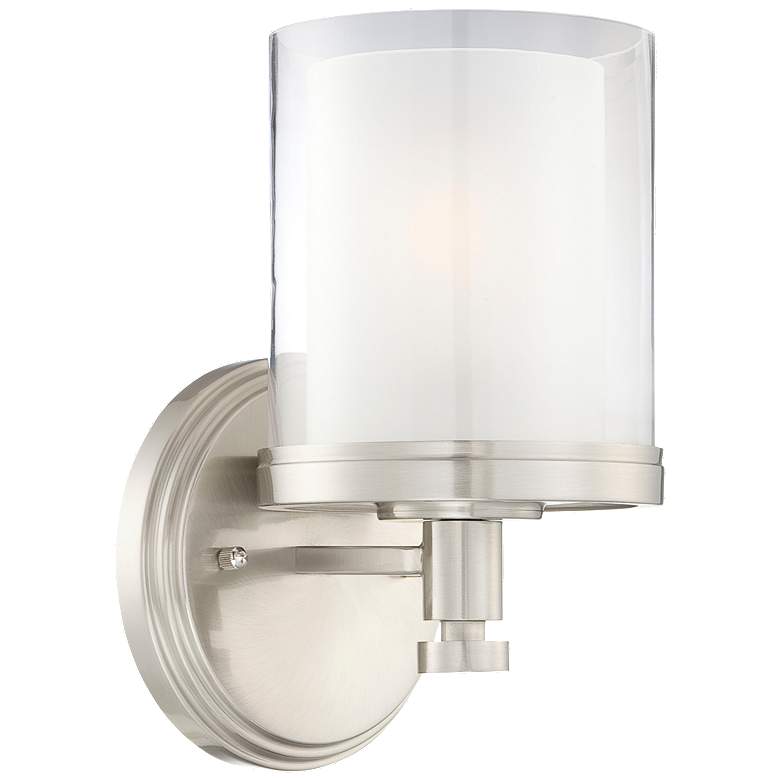 Image 1 Decker; 1 Light; Vanity Fixture with Clear and Frosted Glass
