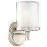 Decker; 1 Light; Vanity Fixture with Clear and Frosted Glass