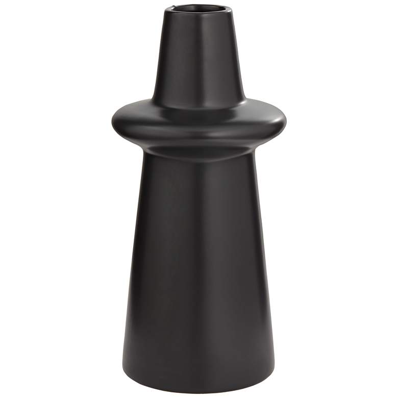 Image 2 Decker 17 3/4" High Matte Black Ceramic Vase