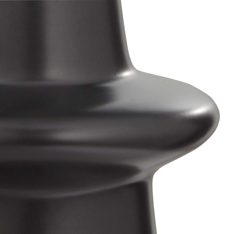 Image 4 Decker 17 3/4 inch High Matte Black Ceramic Vase more views