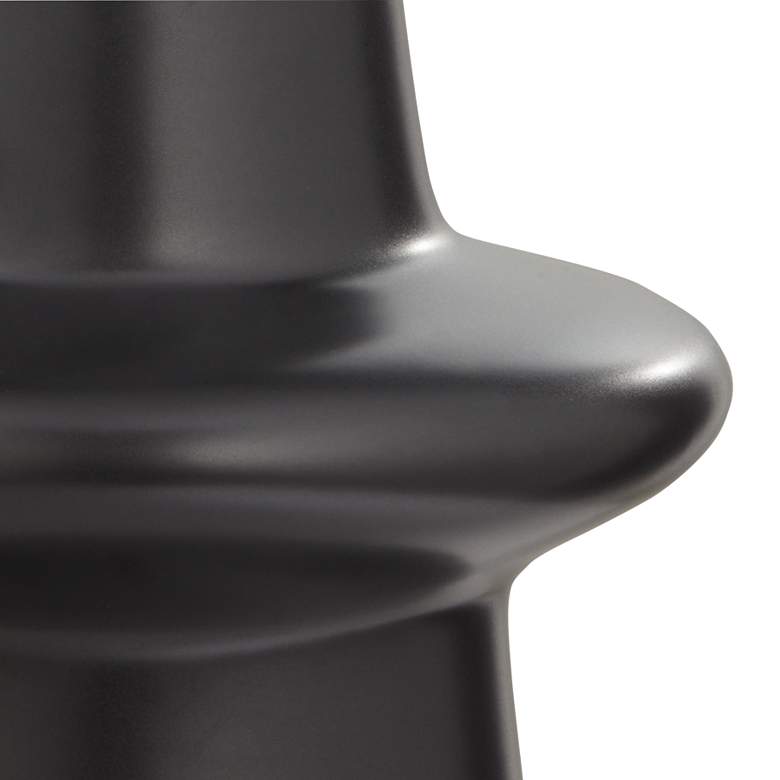 Image 5 Decker 17 3/4" High Matte Black Ceramic Vase more views