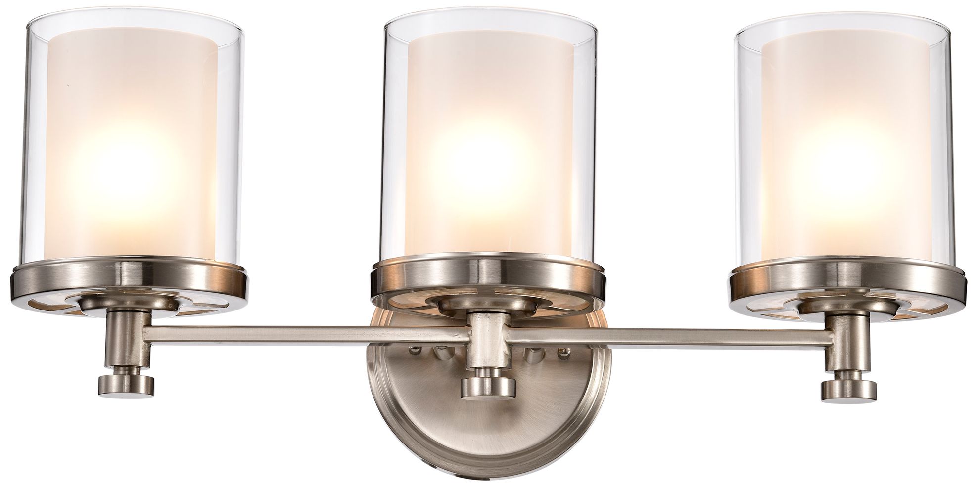 Image 3 Decker 21 3/4" Wide Brushed Nickel 3-Light Bath Light more views