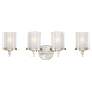 Decker 29 3/4" Wide Brushed Nickel 4-Light Bath Light