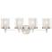 Decker 29 3/4" Wide Brushed Nickel 4-Light Bath Light