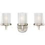 Decker; 3 Light; Vanity Fixture with Clear and Frosted Glass