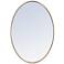 Decker Brass Metal 34" x 24" Oval Vanity Wall Mirror