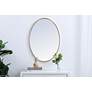 Thumbnail4 of Decker Brass Metal 34" x 24" Oval Vanity Wall Mirror more views
