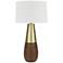 Decker Metallic Champagne and Bronze LED Gourd Table Lamp