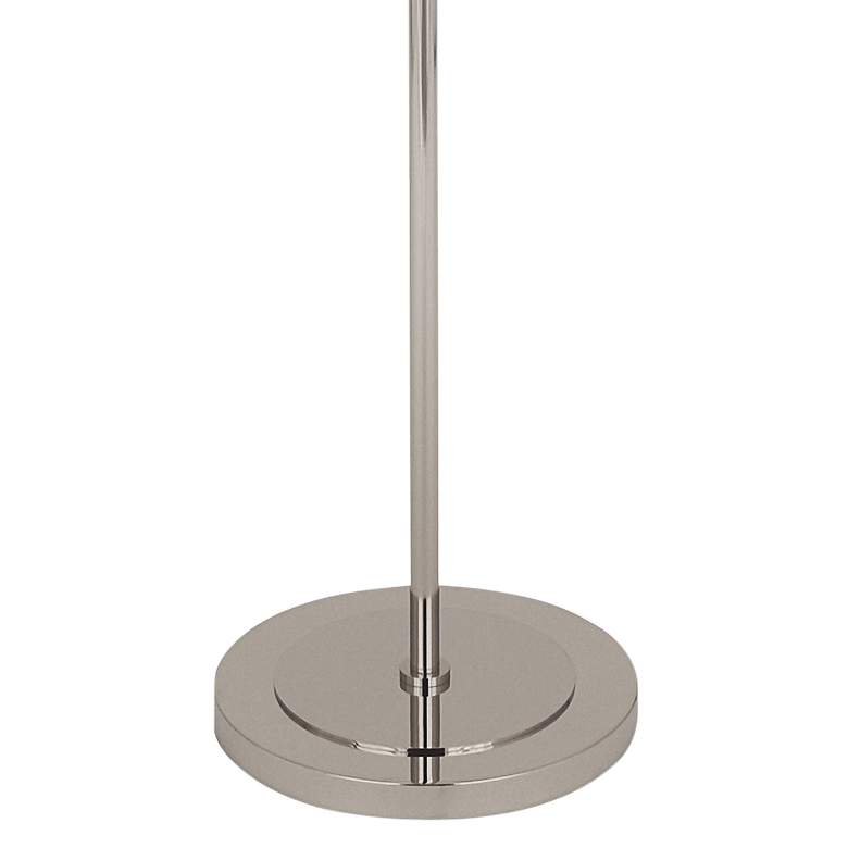 Decker Polished Nickel Metal Floor Lamp w/ Ascot White Shade more views