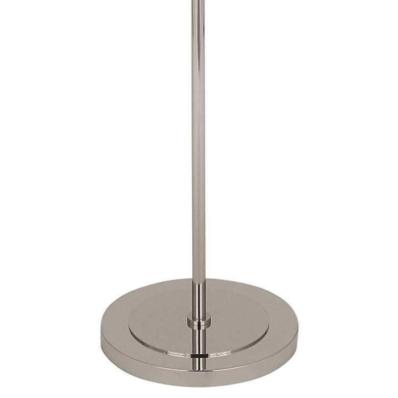 Image 3 Decker Polished Nickel Metal Floor Lamp w/ Smoke Gray Shade more views