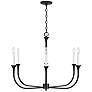 5_Decklan 32" Wide Black Iron 6-Light Candle Chandelier more views