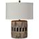 Decklin 23" Rustic Weathered Faux Wood Accent Table Lamp