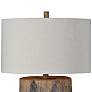 Decklin 23" Rustic Weathered Faux Wood Accent Table Lamp