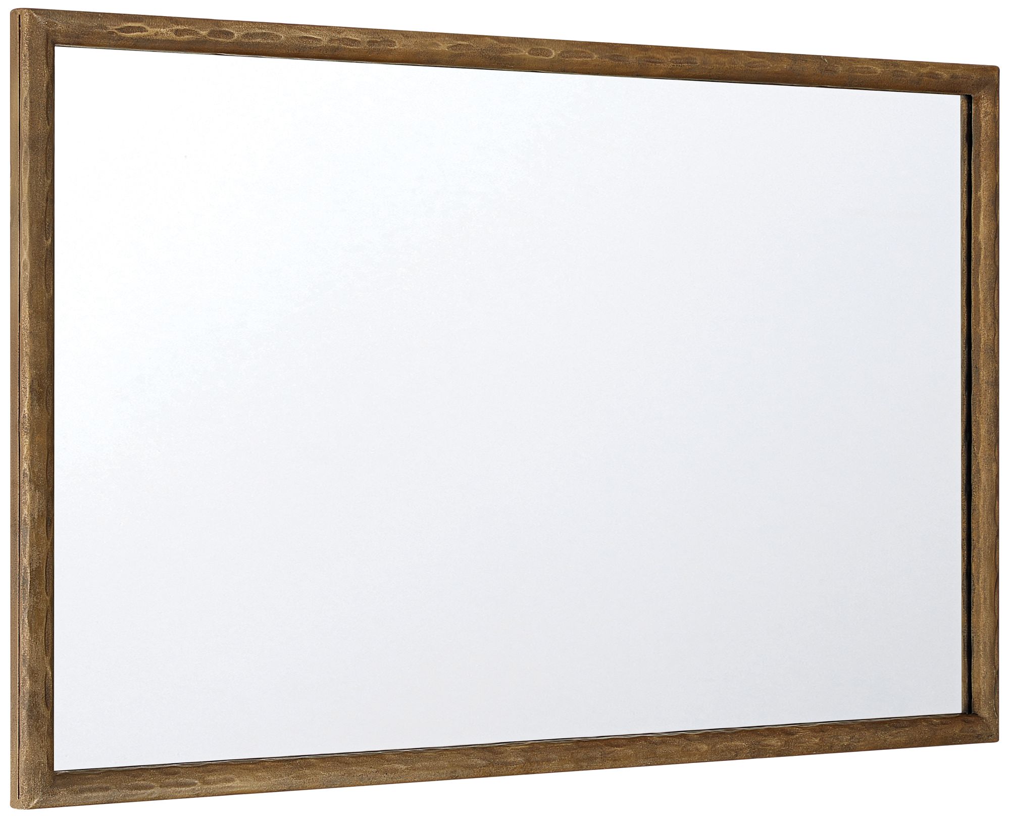 Image 7 Decklin 24" x 39 1/2" Bronzed Gold Iron Rectangle Wall Mirror more views