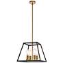 Declan 16" Pendant In Black And Brass