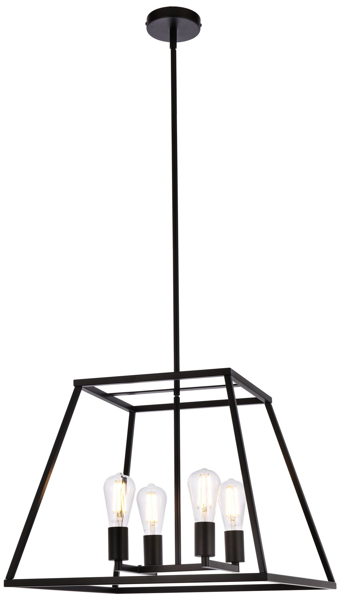 Image 2 Declan 20" Wide Black 4-Light Pendant