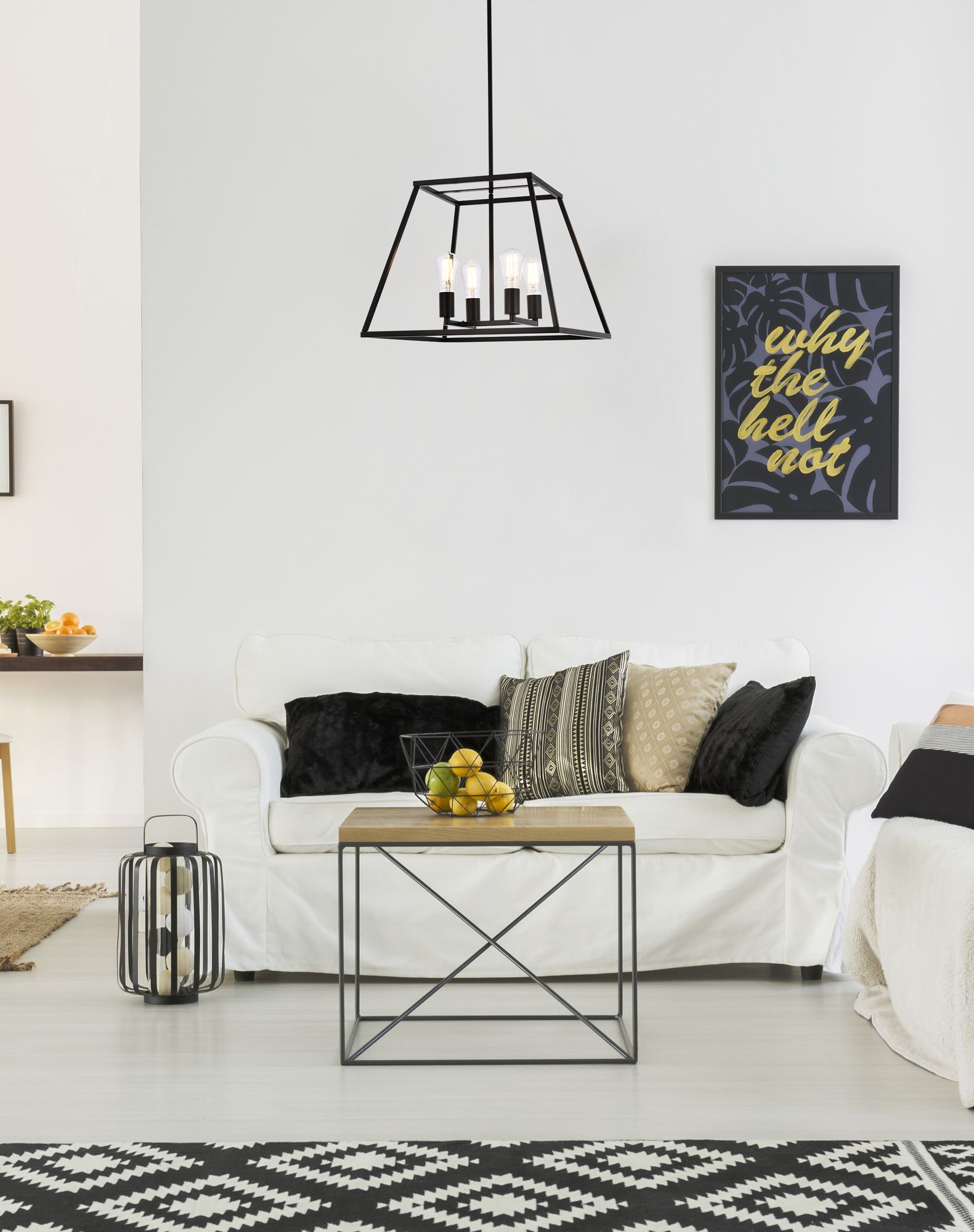 Image 3 Declan 20" Wide Black 4-Light Pendant more views