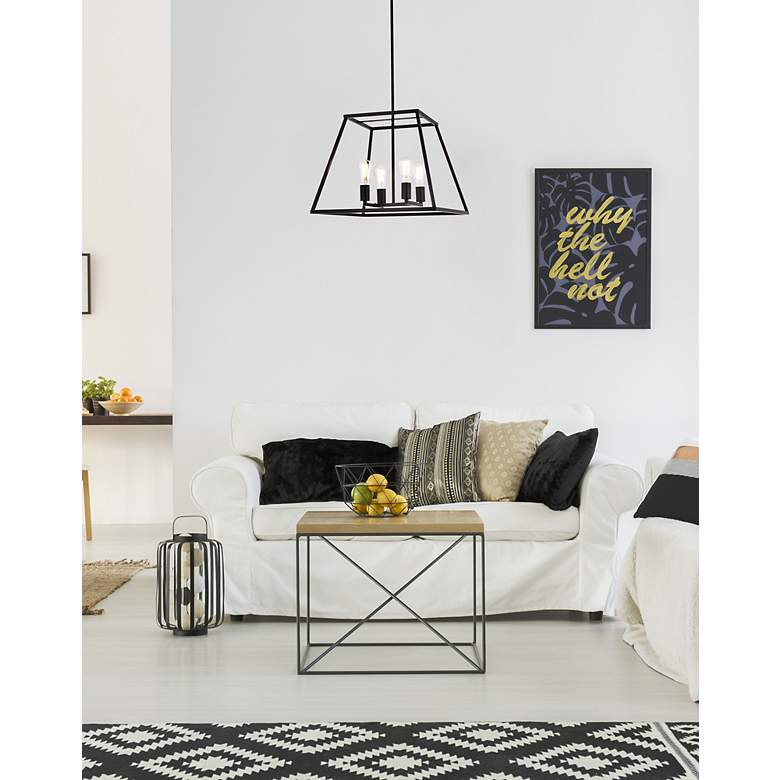 Image 3 Declan 20" Wide Black 4-Light Pendant more views
