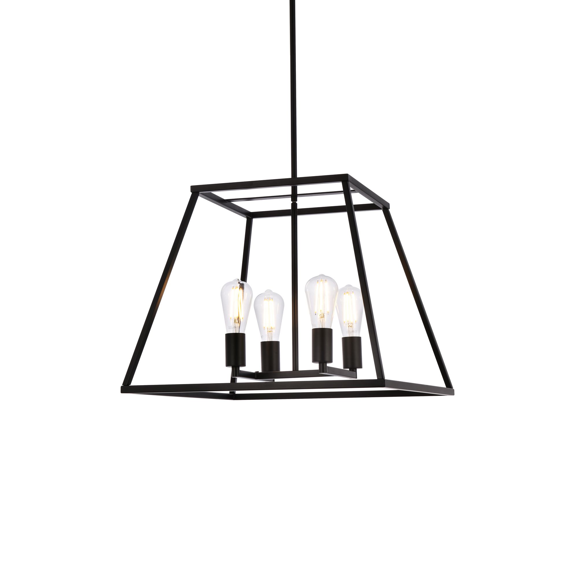 Image 4 Declan 20" Wide Black 4-Light Pendant more views