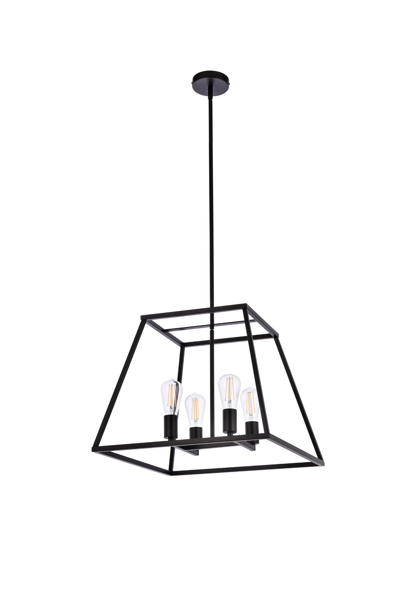 Declan 20" Wide Black 4-Light Pendant